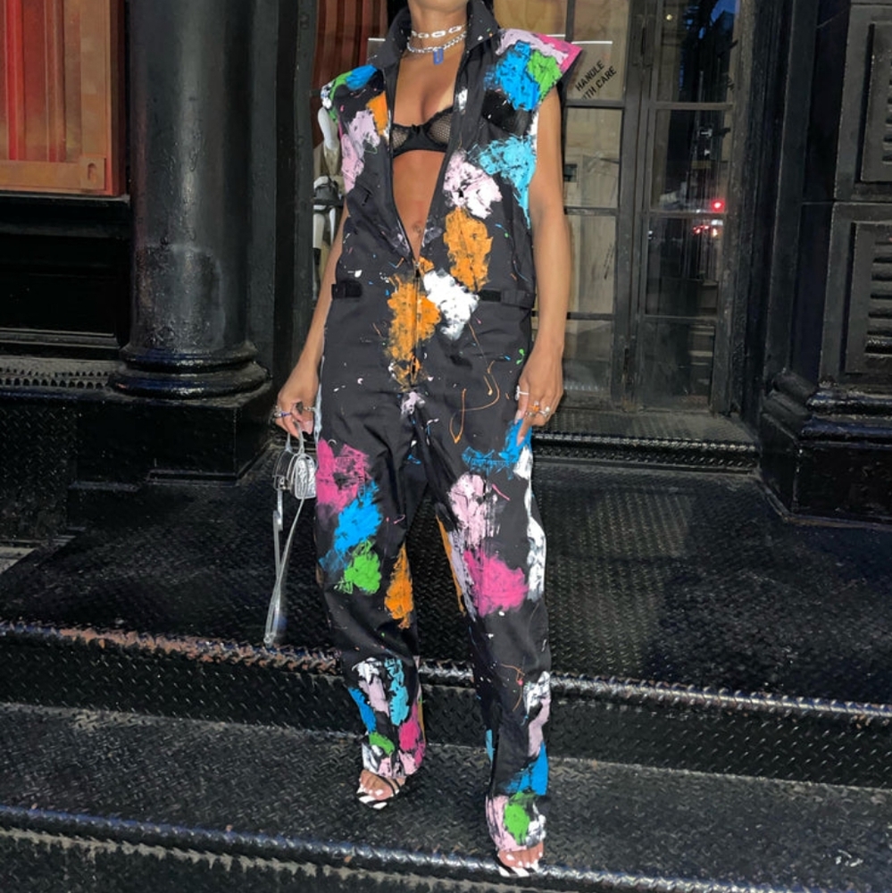 NWOT, ZaMar Lewis Joy Hand-Painted Jumper